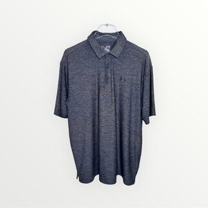 Under Armour Polo Shirt Loose Men's Golf HeatGear UA Heather Gray Size XL